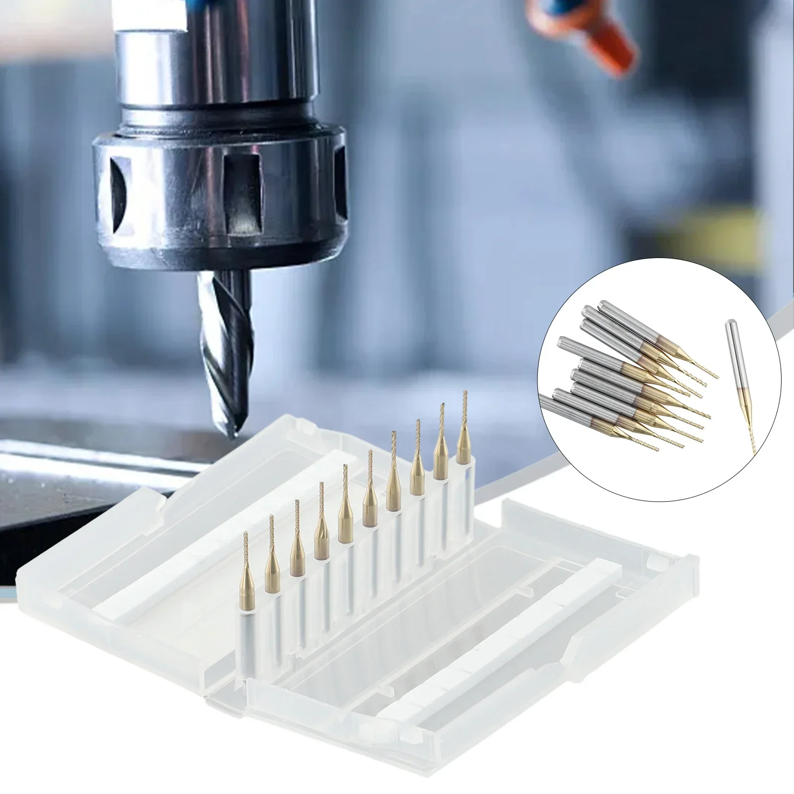 Imagem -06 - Nova Marca Fresa Broca mm Cnc Carboneto Fresa Gravura Roteador Bits Cabolsa de Titânio 10 Peças Máquina Pcb