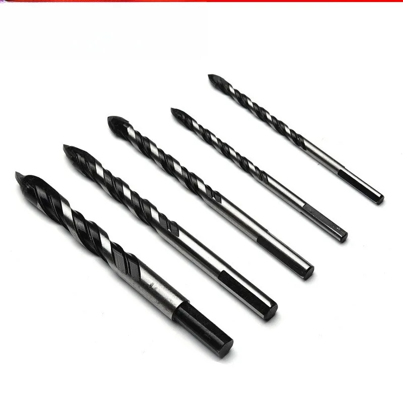 Wall Triangular Hole Drill 5-piece Set, Tungsten Steel Multi-functional Multi-purpose Ceramic Drill, Tool