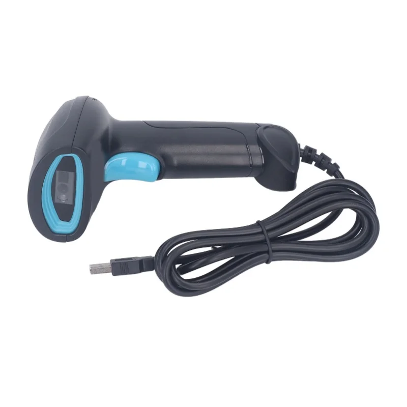 Wired Barcode Scanner High Accuracy Quick Response Smart Voice QR Code Reader For Inventory Supermarket Warehouse