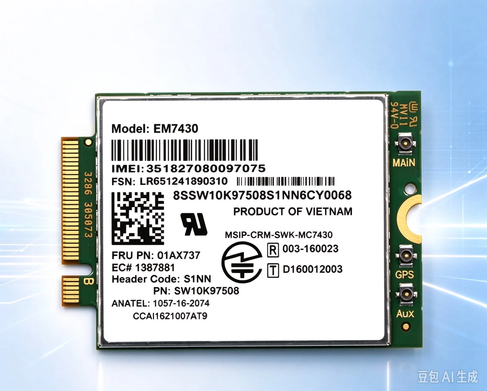 Parts for 2017 Lenovo ThinkPad X1 Carbon 5th Gen WWAN 4G Module Full Netcom