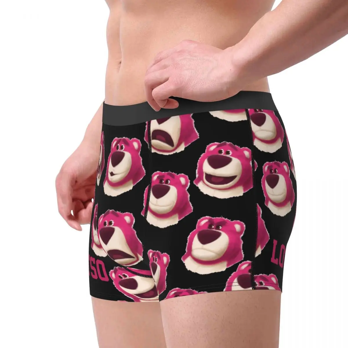 Disney Toy Story Lotso calzoncillos de algodón para hombre, ropa interior, Calzoncillos Bóxer ventilados, lindo oso