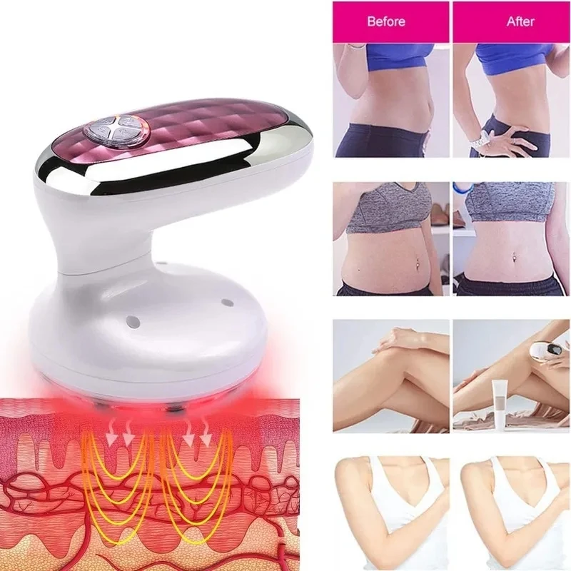 Ultrasonic Cavitação Massager Dispositivo, Corpo Emagrecimento, Anti Celulite, Elevador da pele, Apertar, Uso Doméstico, LED, 3 em 1