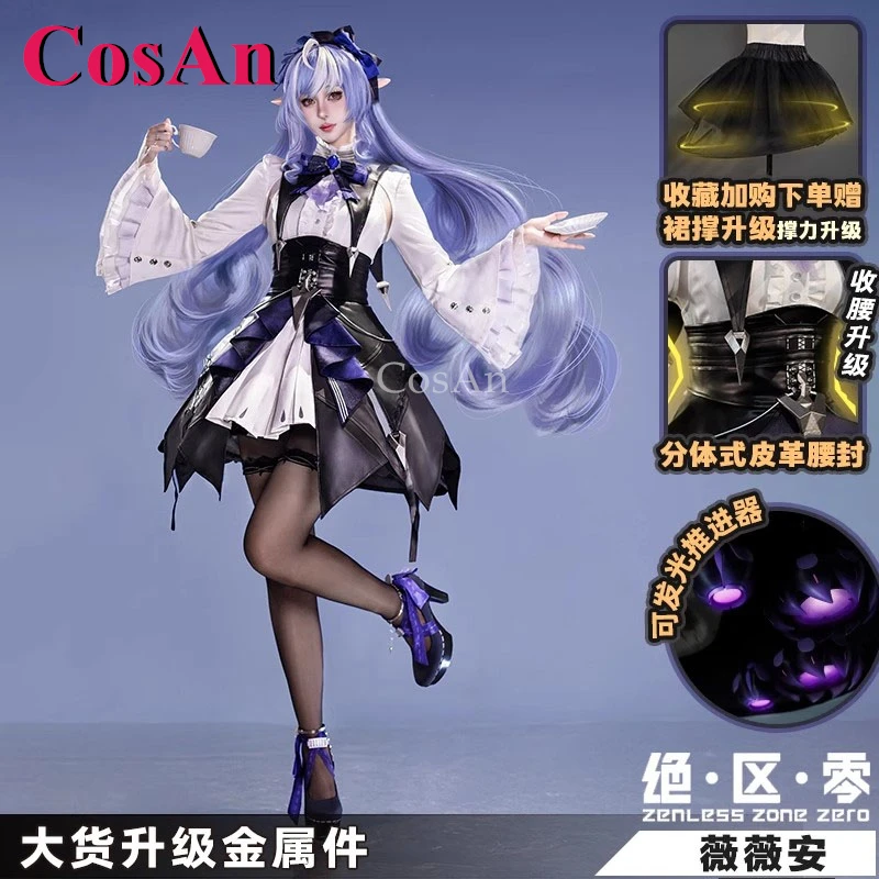 

CosAn Game Zenless Zone Zero Vivian Banshee Cosplay Costumes Sweet Lovely Uniform Dress Halloween Party Role Play Clothing New