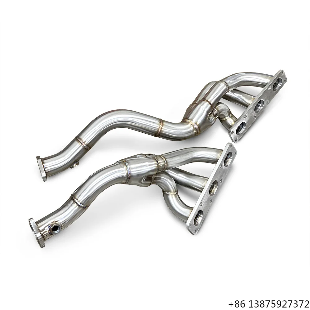 High-performance Resonators Stainless Steel Catless Downpipe Manifold Compatible with 5 Series E60 M54 3.0 2003-2007