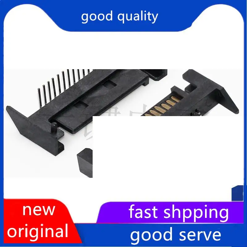 

10pcs original new 15P male (bent pin) reverse plug-in board horizontal bent pin connector hard disk data interface socket