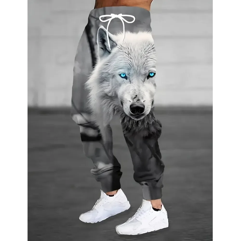 Men Jogger Pants Polyester 3d Print Halloween Haunted House Pumpkin Drawstring Elastic Ankle Casual Street Sweat Trousers