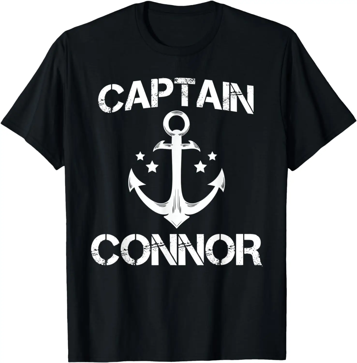 

CAPTAIN CONNOR Funny Birthday Personalized Name Boat Gift T-Shirt