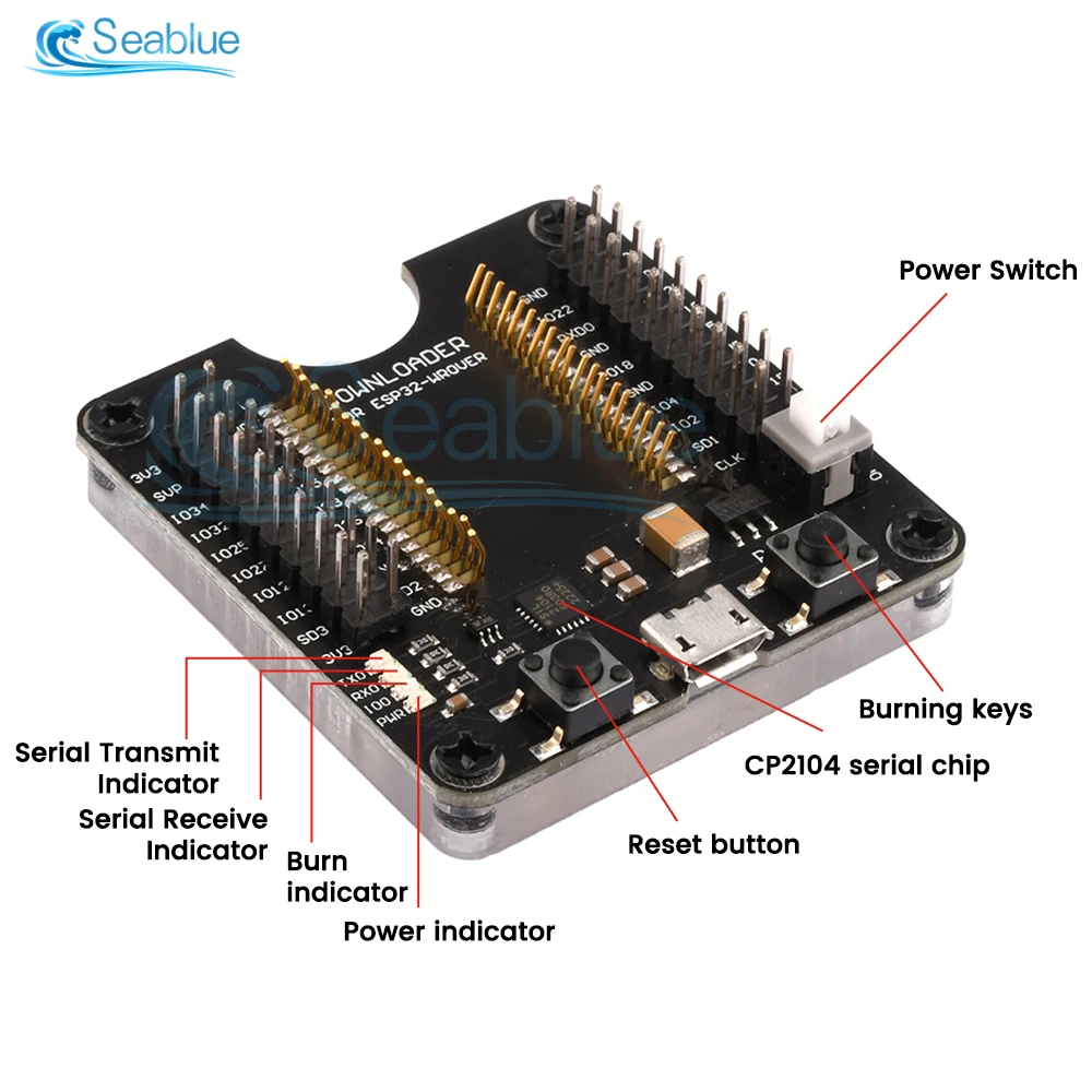 ESP32-WROVER Development Board ESP-12S/2F/12E/O7S/07 Burn-In Test System Development Board Simple Programmer