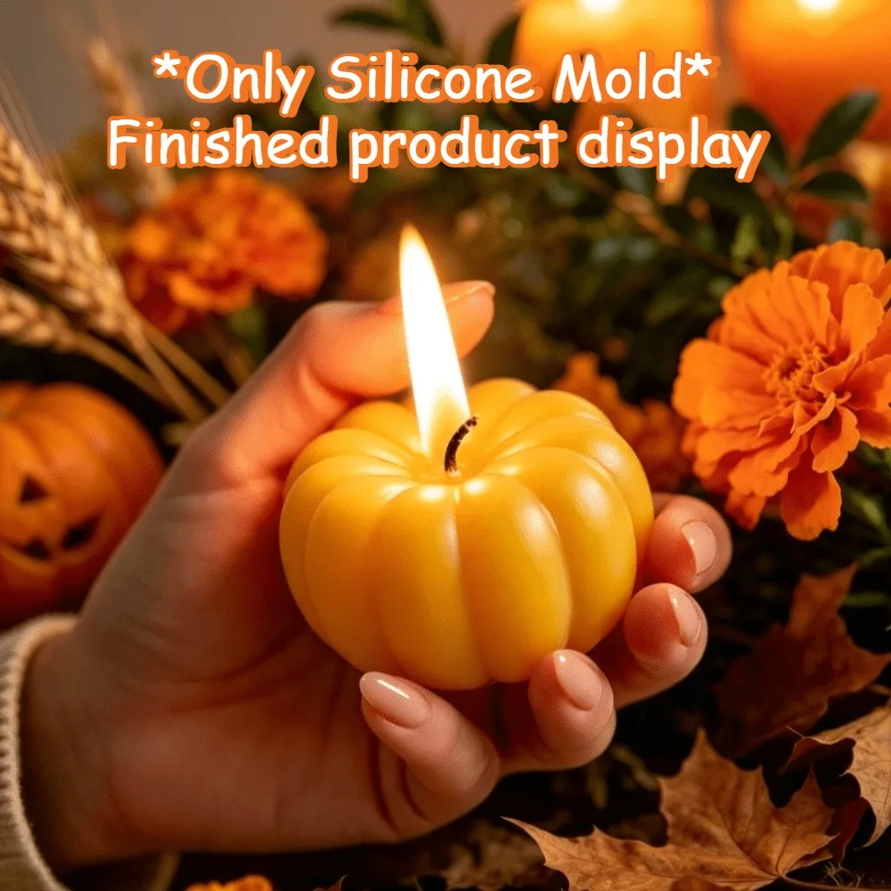 High‑Quality Pumpkin Silicone Mold DIY Candle Soap Making Mould Halloween Thanksgiving Festival Handmade Craft Gift