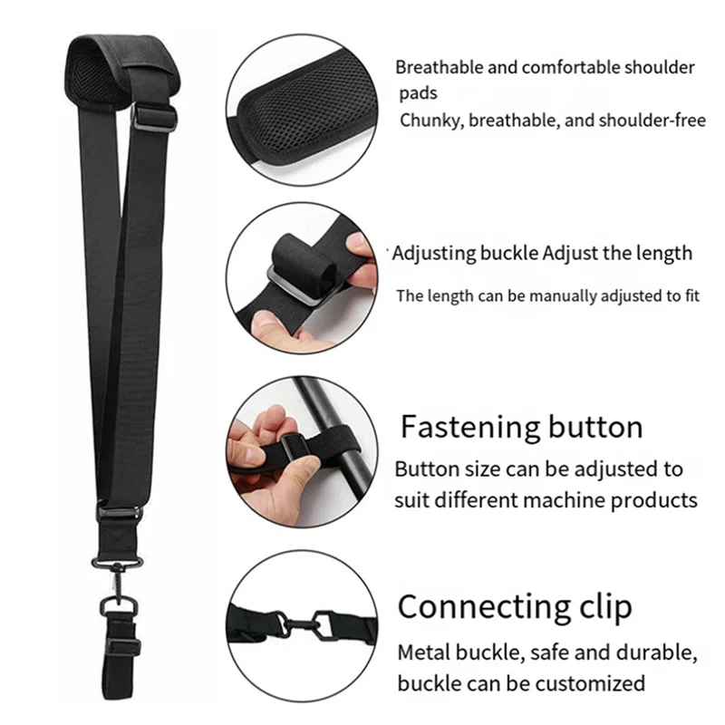 

BHBD-Weed Eater Strap, Trimmer Shoulder Strap Weed Wacker Harness Upgraded Metal-Clip For EGO String Trimmer, Leaf Blower Easy T