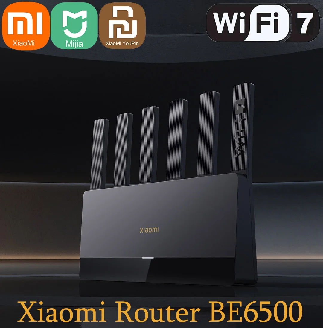 Xiaomi Mijia Router BE6500 WiFi 7 6500M Full 2.5G Network Port 4-core Qualcomm Processor IoT Smart Linkage Network Security Home