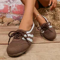 Nouvelles baskets décontractées pour femmes 2026, design rayé, légères, basses, à bout rond, confortables, chaussures tendance pour femmes, tenis de mujer. 1