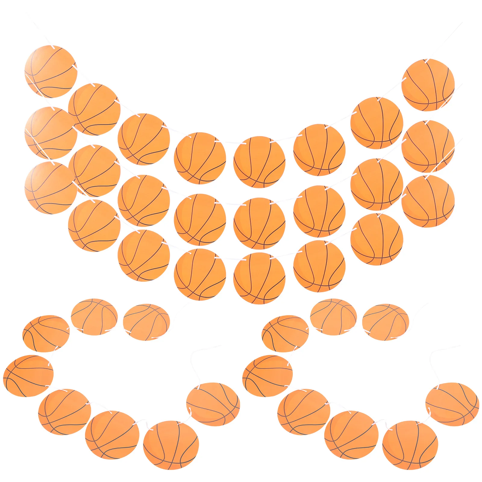 

5 Pcs Garlands Basketball Paper Latte Birthday Decorations Party Supplies for Favor Theme Banner