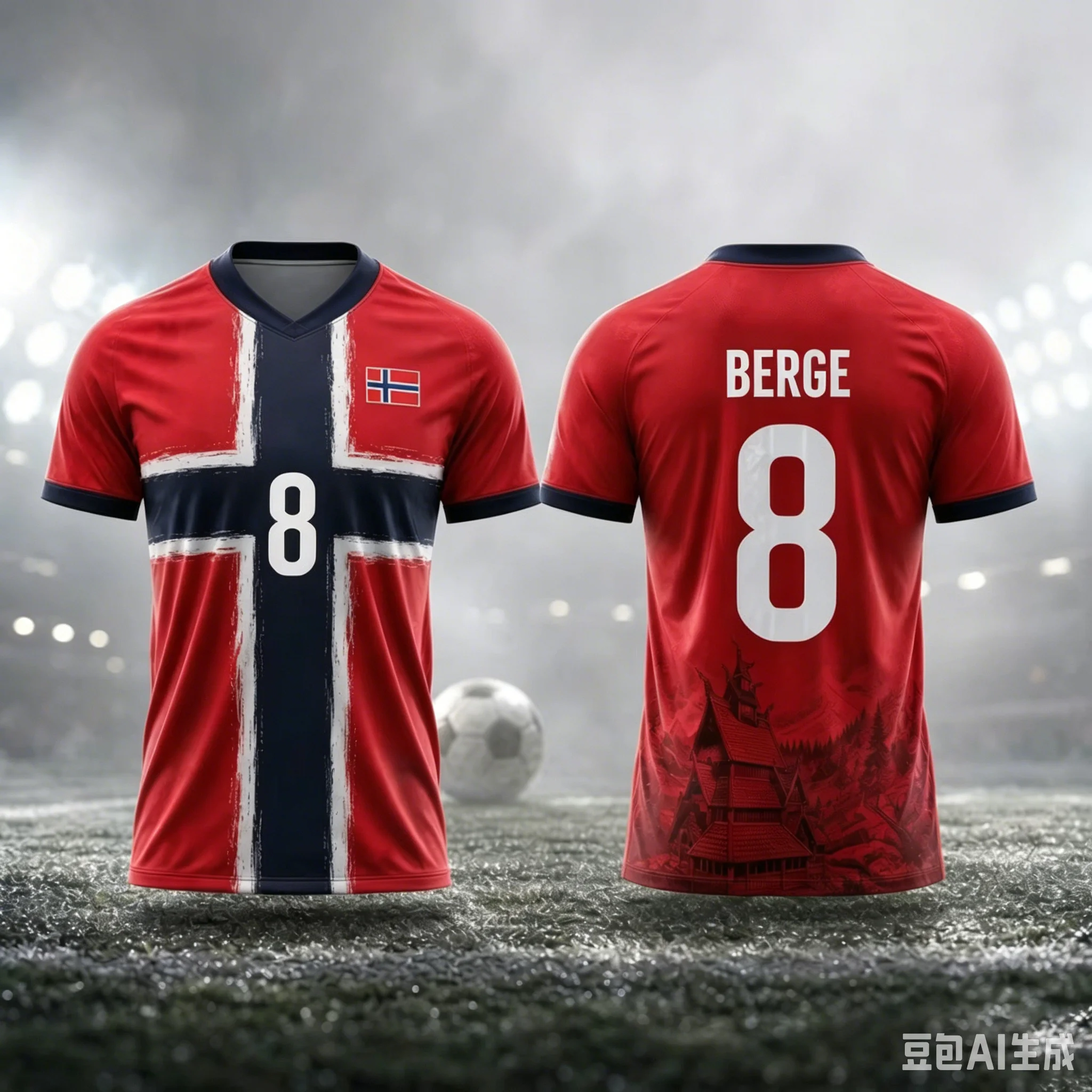 Norwegisches 3D Original Sommer-Fußballtrikot Herren- und Damenmodell Fußball-Trainingstrikot Modisches Freizeit-Oberteil - Kindergrößen – Detail 11
