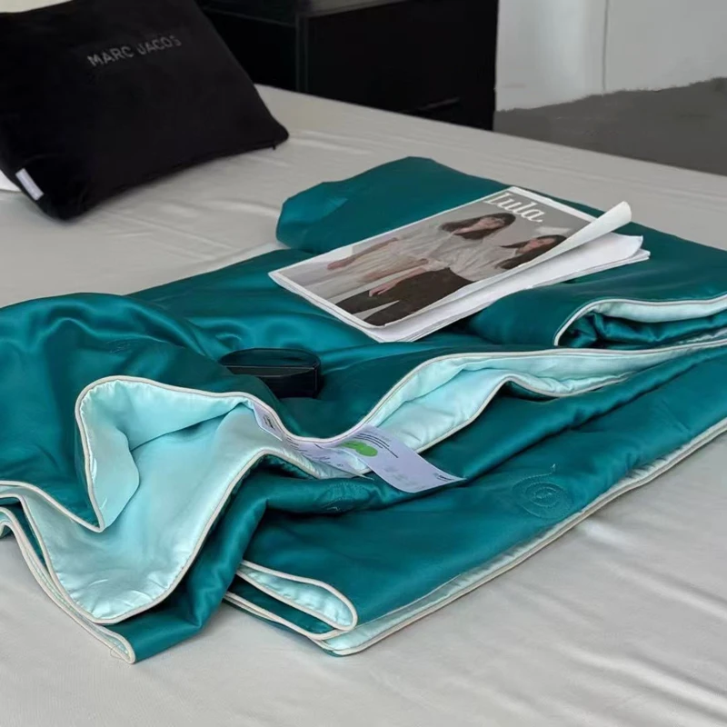 100s 100% Eucalyptus Lyocell Fibre Quilt Summer Blanket Cooling Silky Bedding Twin Queen Single Double Bed Comforter Thin