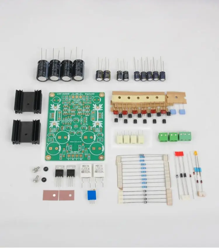 Sigma22 noise field transistor discrete component DC voltage regulator positive and negative servo DIY kit/Finished board