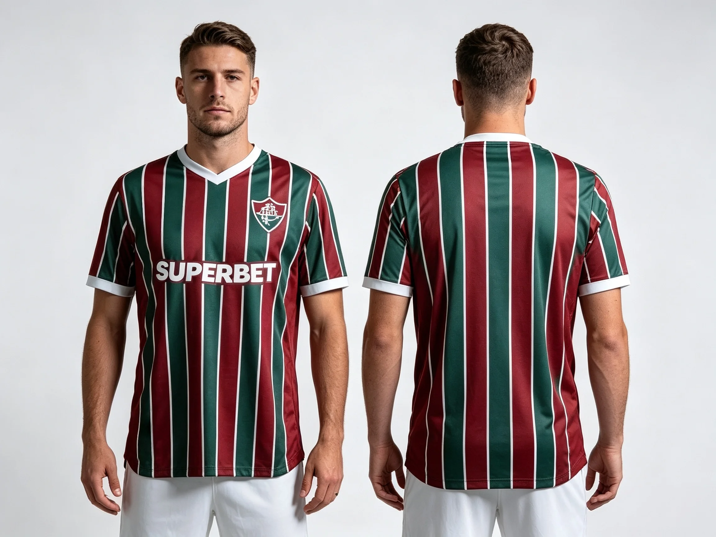 Fluminense 26-27 Herren 3D-Druck Fußballshirt für Erwachsene, schnelltrocknend, atmungsaktiv, Unisex, Outdoor-Sport-Fan-T-Shirt ﻿ – Detail 3