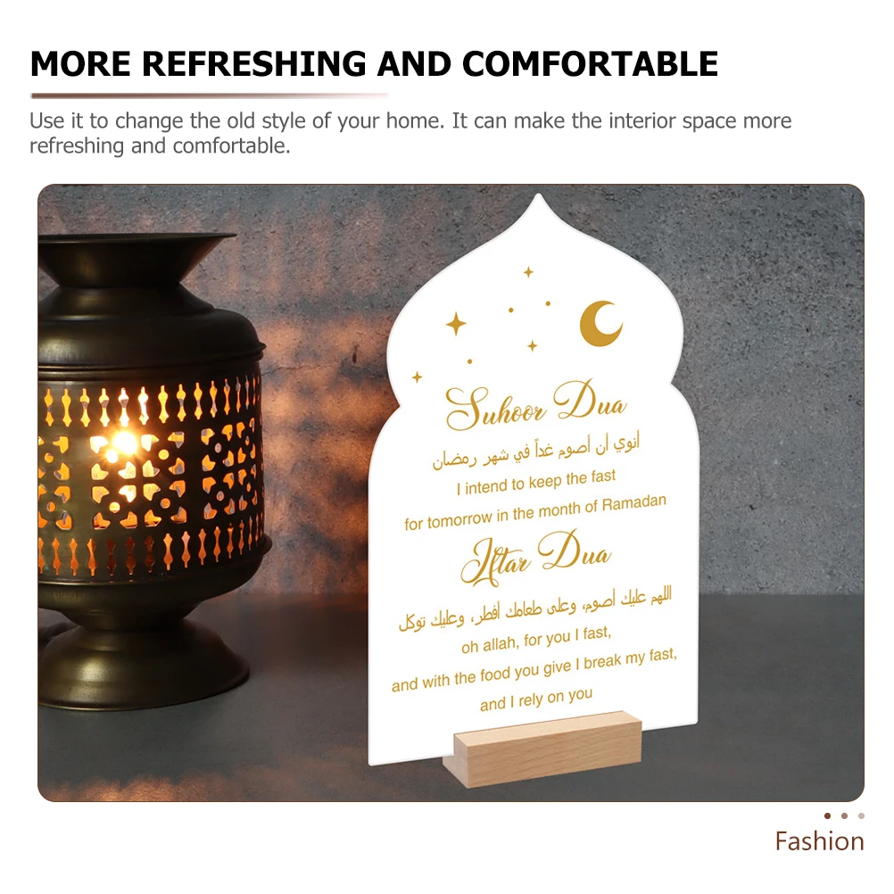 

Acrylic Table Mubarak Moon Eid Decorations For Home nament Eid Ramadan Muslim Home Party Displays Islam Festive