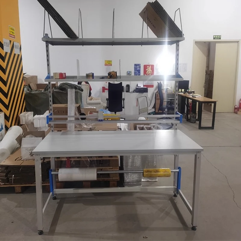 

Commercial packing table Packaging table Film cutting table Bubble film cutting Stainless steel surface Express