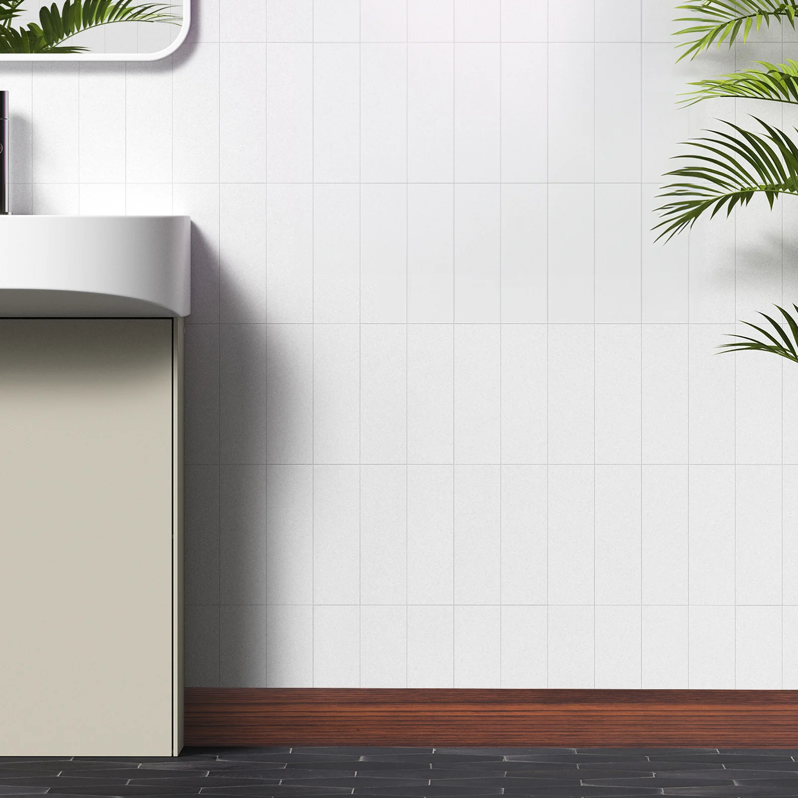 

Wood Grain Pvc Waterproof Self-Adhesive Wall Sticker For Bathroom Kitchen Decor Peel Stick Wallpaper Border Furniture Repair