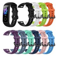 Watchband for Honor Band 5 4 Silicone Strap Smart Wristband Replacement Bracelet for Huawei Honor Band 5/4 Correas Accessories