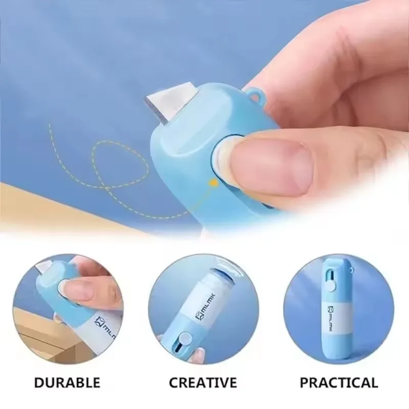 Unboxing Knife with Thermal Paper Eraser Letter Opener Sword Mini Box Cutter Thermal Paper Data Protection Tool for Home Office
