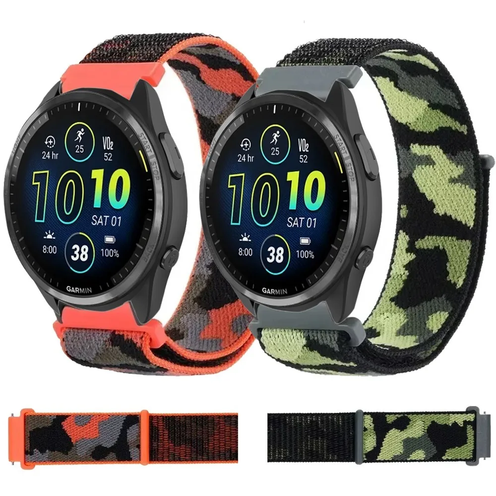 20/22 mm Nylonarmband für Garmin Forerunner 970 570 55 165 265 965 255 955 Bequemes Armband für Garmin Vivoactive 6/Venu 3/2