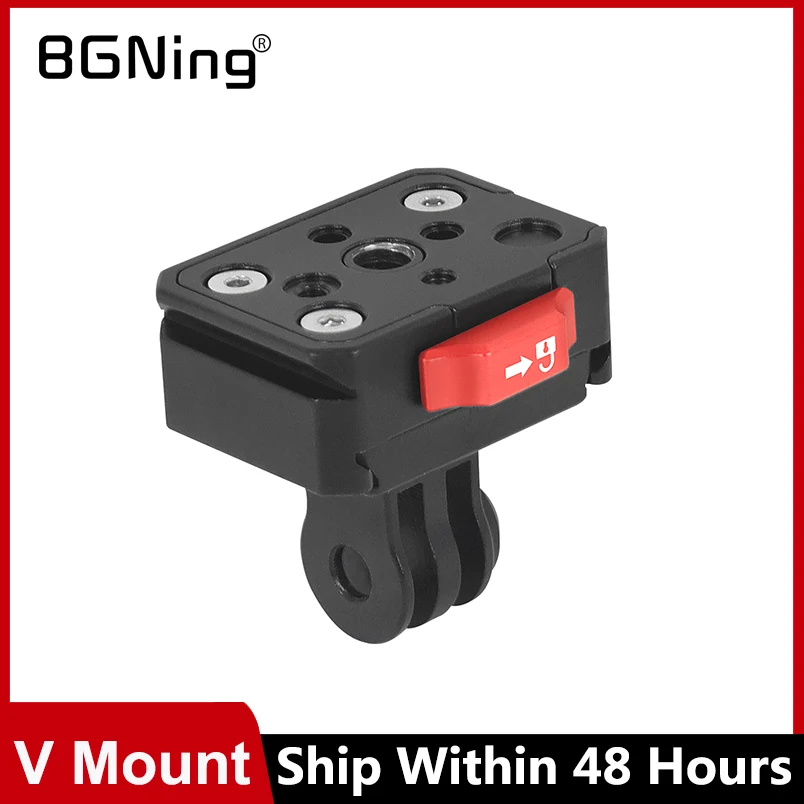 V Mount Plate Quick Release Clamp Fast Switch 1/4 Screw for Gopro 13 for Insta360 X4 DSLR Camera Tripod Adapter Monitor Stand