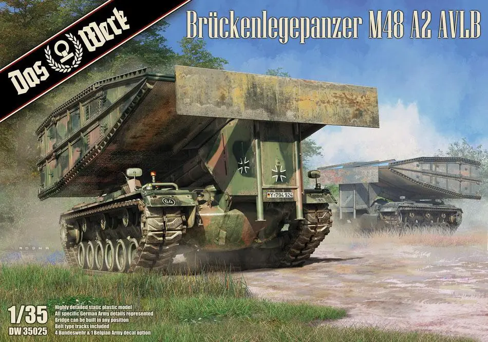 DAS WERK DW35025 1/35 Bruckenlegepanzer M48 A2 AVLB Plastic Model Kit