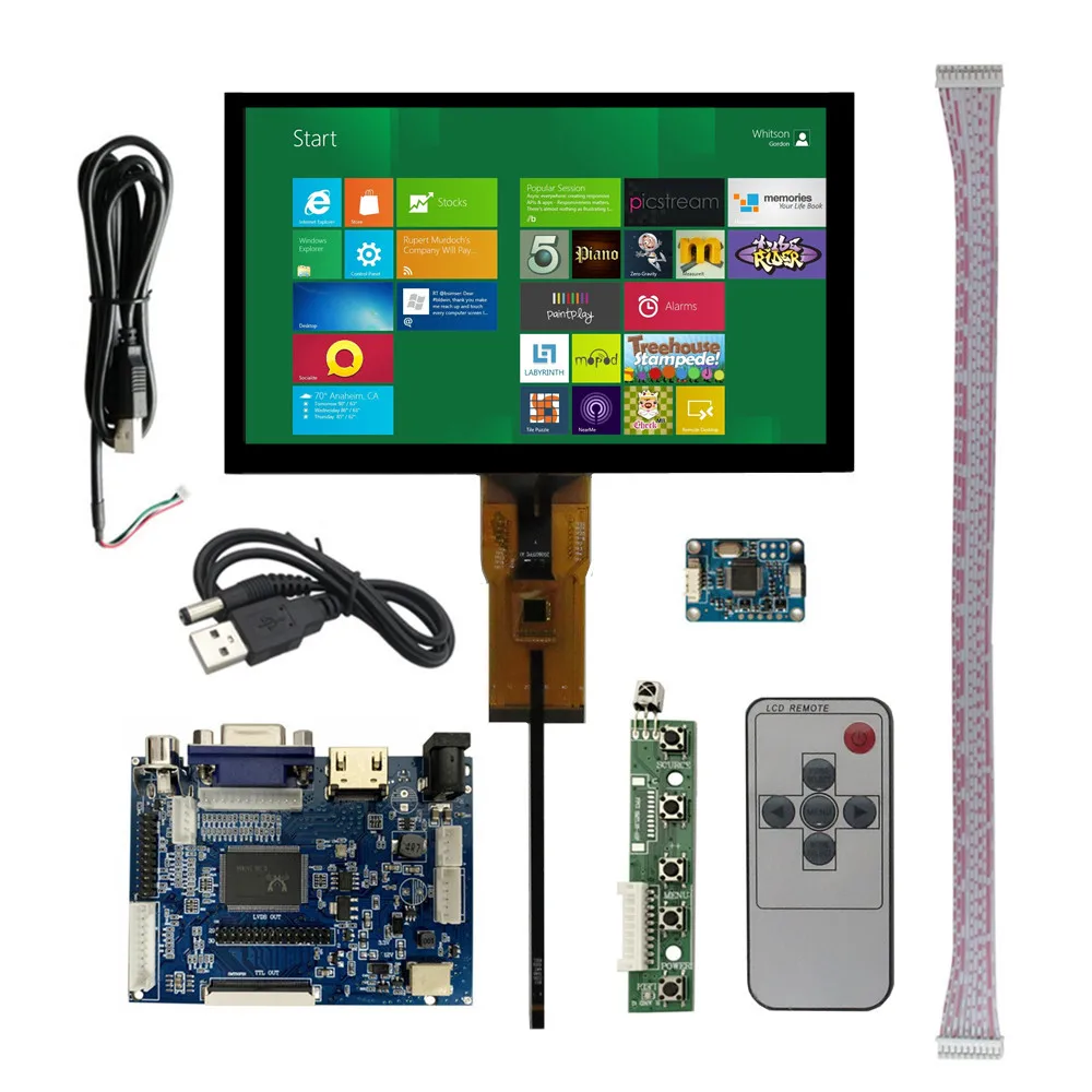 

7 Inch 1024*600 HDMI-Compatible Screen LCD Display+Capacitive Touchscreen With Driver Board Monitor For Raspberry Pi Banana