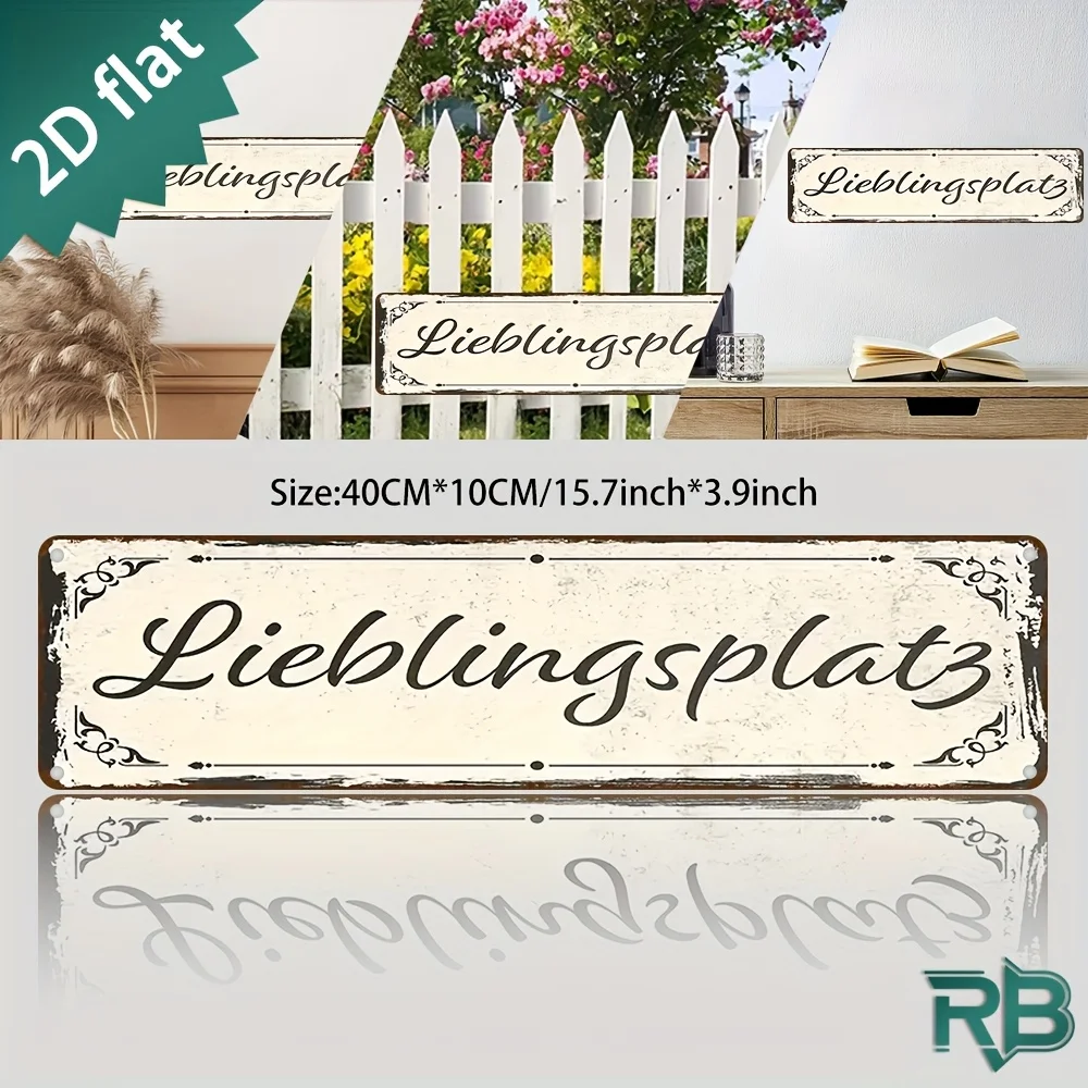 Plat 2D, 1 Conception de Panneau Logo Rétro, Impression UV G, Convient pour Diverses Décorations de Fêtes, pour Maisons