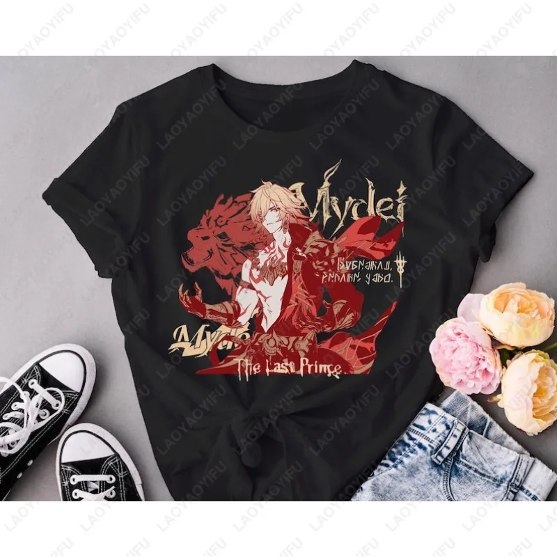 

Mydei Vintage Graphic Cotton Tees Retro Monochrome Aesthetic Unisex Comfortable TShirt Honkai Star Rail Subtle Streetwear Gifts