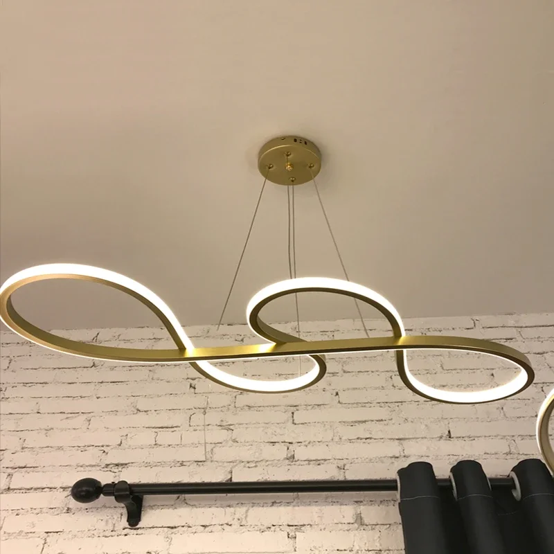 Modern LED Chandelier Creative Nordic Dining Room Kitchen Light Minimalist Bar Front Desk Office Decoration Pendent Lights 100cm