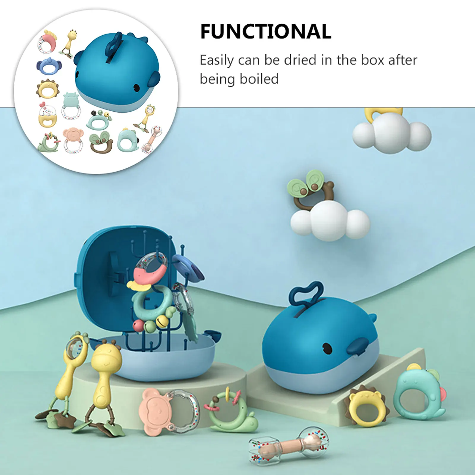 

Toys H Bell Chewing Teethers Small Molar Tools Infant Playthings Animal Shaped Teething Plastic Safe Environmental