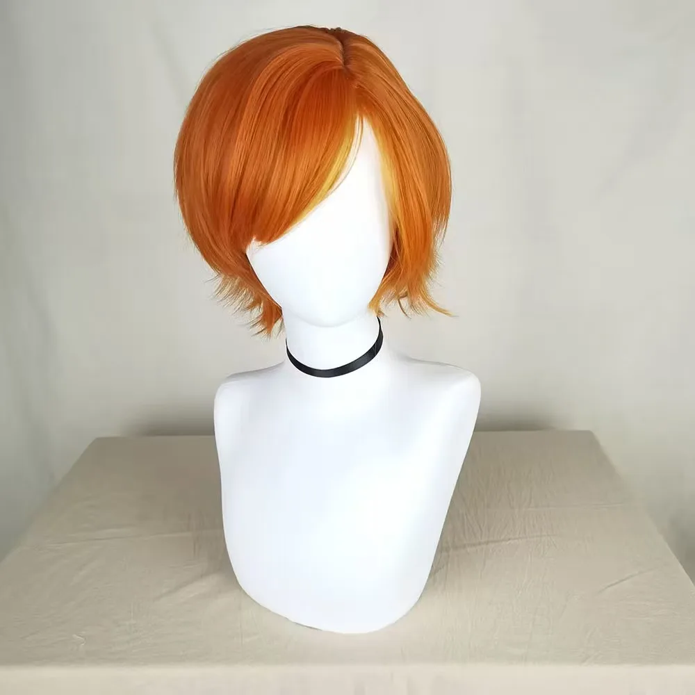 

Eye - Catching Short Straight Orange Anime Wig, Fit for Cosplay Shows and Anime Conventions, Shining in Wigs Trends