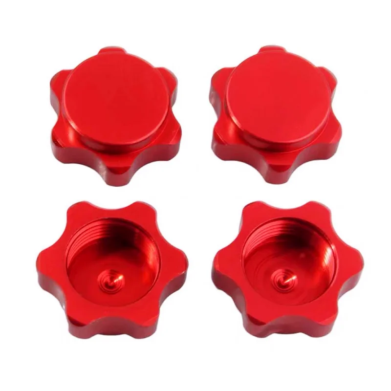 4PCS Wheel Hub Anti-Dust Cover 17mm Aluminium Hex Adapter Nut For 1/8 RC Model Car Truck HSP Axial HPI Traxxas Upgrade Parts