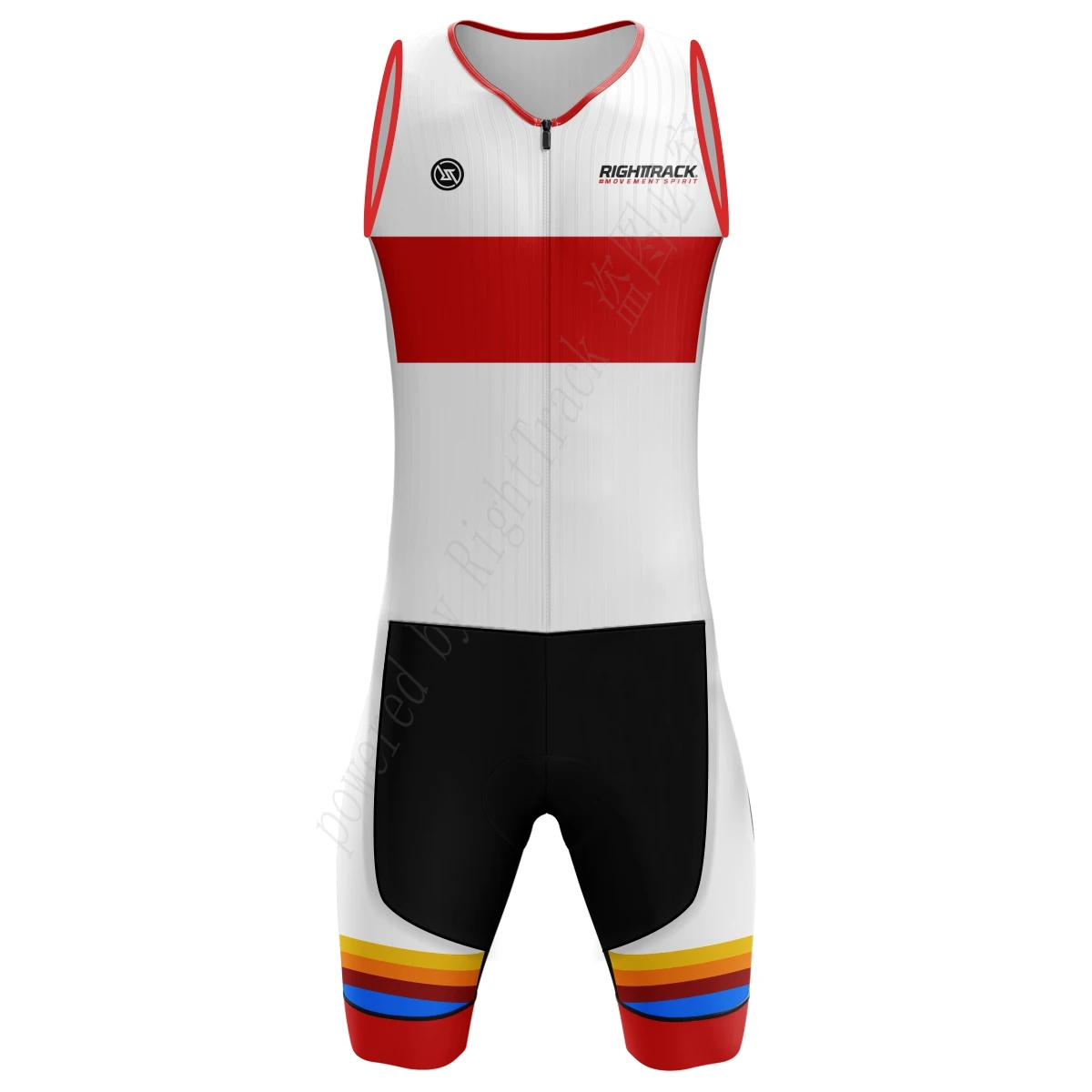 Pro Triathlon Trisuit Men‘s Sleeveless Training Clothing Colorful Skinsuit RIGHTTRACK Swimming Cycling Running Skating Apparel