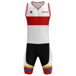 Pro Triathlon Trisuit Men‘s Sleeveless Training Clothing Colorful Skinsuit RIGHTTRACK Swimming Cycling Running Skating Apparel