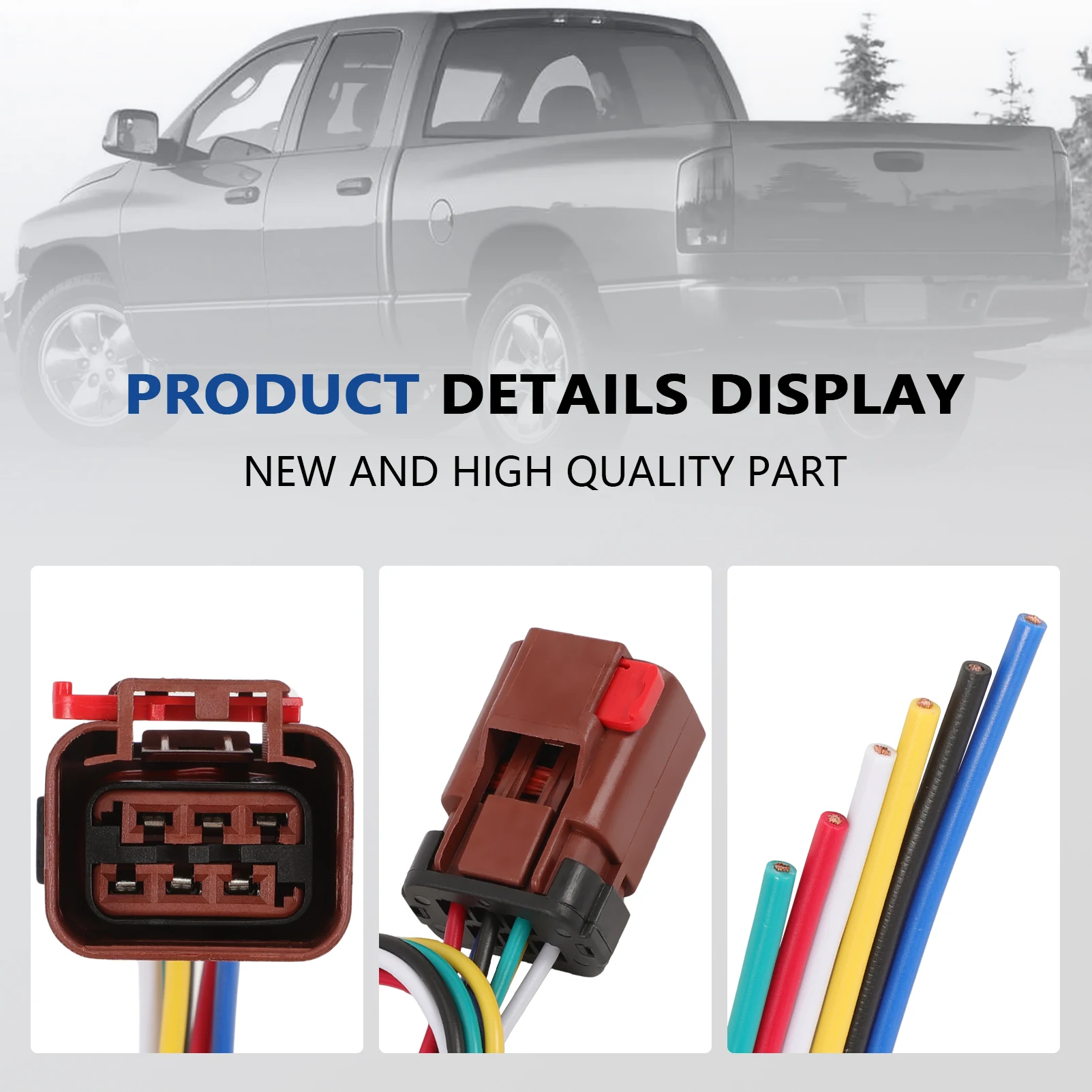 2 قطعة 55077347AF سيارة الذيل ضوء سلك تسخير موصل 5013984AA ل دودج ل دودج رام 1500 2002-2006 استبدال 55077348AF