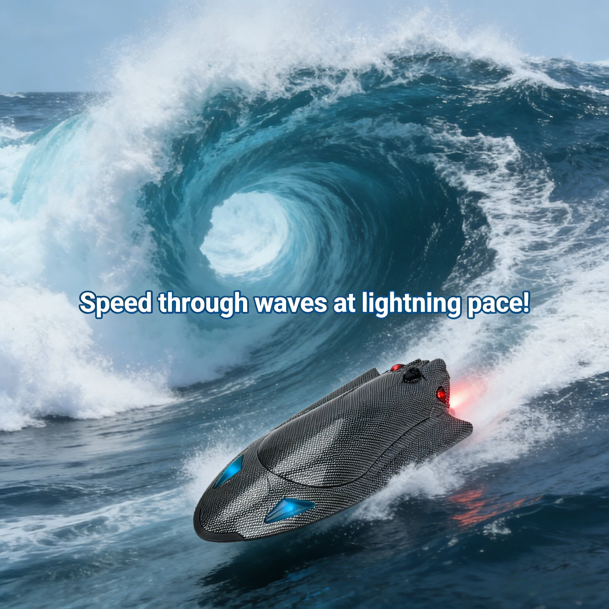 

Последняя модель 2026, большая радиоуправляемая лодка, 2,4G, судно с дистанционным управлением, высокоскоростной скоростной катер, оснащенная светодиодной подсветкой. Любимая вещь мальчика.