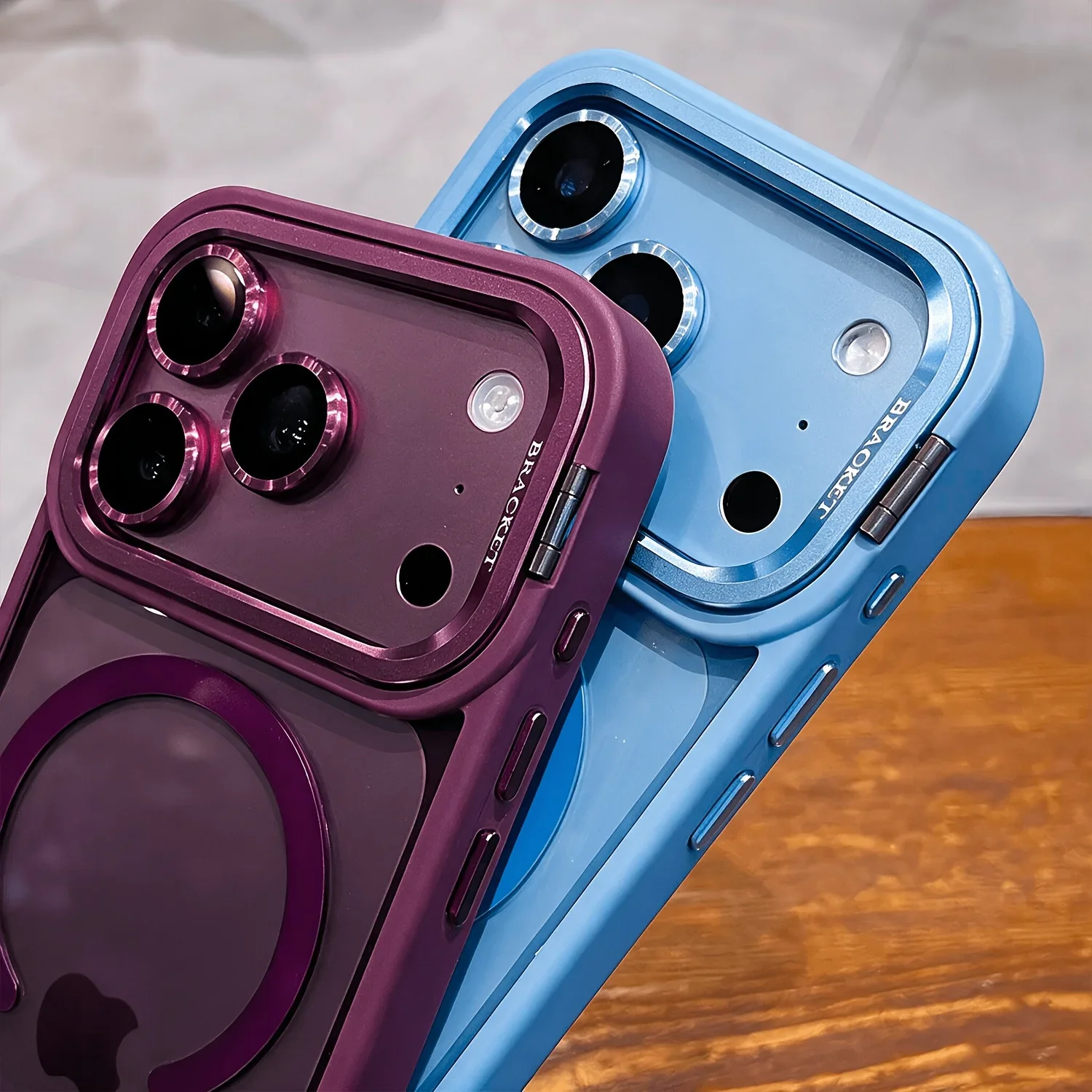 Luxuriöse Magnetische Metall-Ständerhülle mit Lanyard Kompatibel mit iPhone 18 Pro Max 17 16 15 14 13 Transparente Schutzhülle – Detail 12
