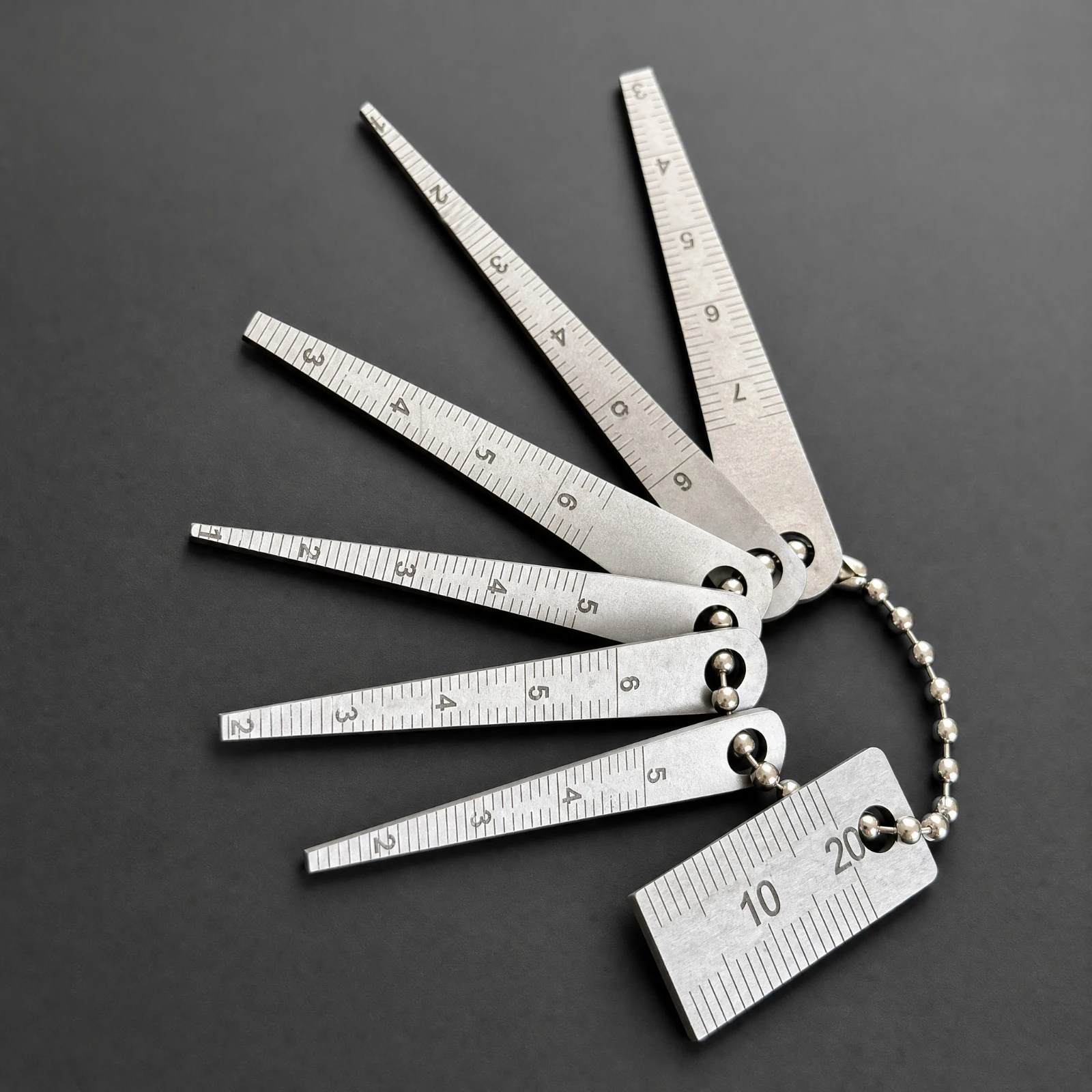 7 Pieces Measuring Tool Sandblasted Finish Tapered Space and Hole Gauge Hole Measure Tool Compact for Maintenance Technicians