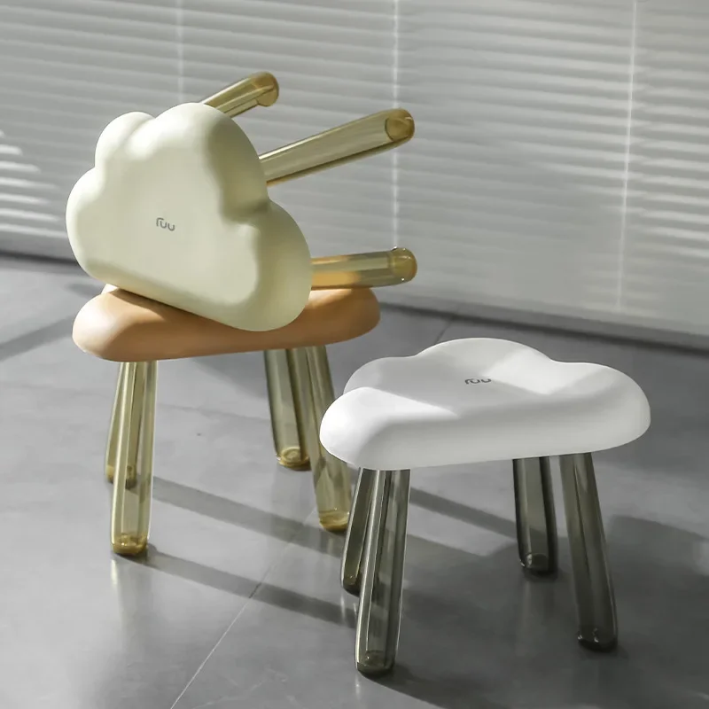 

Bathroom Cloud Stool Plastic Transparent Toilet Non-slip Household Low Chair Step Foot Pad Step Bath Small Board