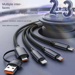 Multifunctional 2 in 3 Fast Charging Data Cable Suitable for IPhone Xiaomi Redmi Samsung Mobile Phone Fast Charging Data Cable