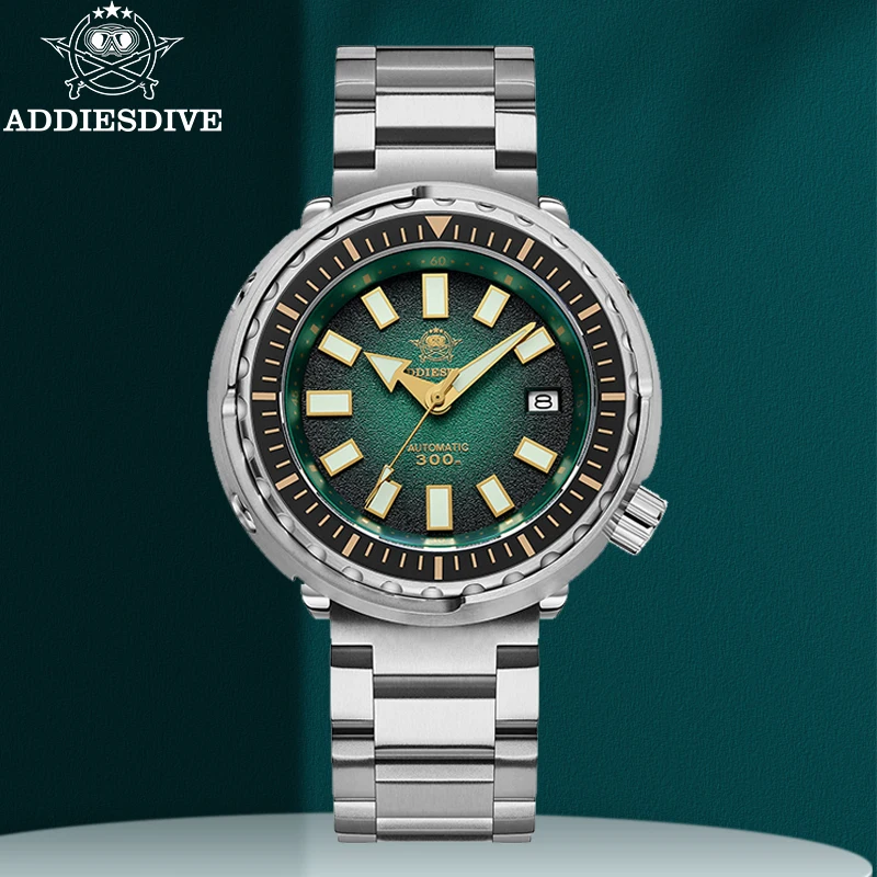 

ADDIESDIVE New Diving Watch Luxury Sapphire NH35 Automatic Mechanical Men Watch AD2090 Luminous Stainless Steel 300m Waterproof