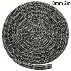 Sello de cuerda de fibra de vidrio para estufa negra, cuerda de fuego, estufa de leña, quemador de troncos, sello de puerta, cuerda de sellado ignífuga de alta temperatura, 6mm, 8mm