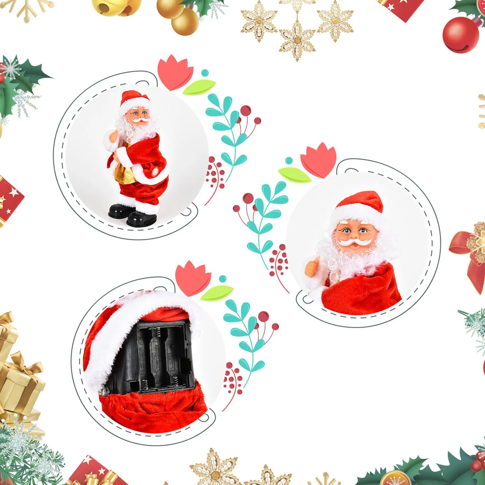 Santa Claus Doll Twerking Santa Soft Santa Claus Figurines Animated Dolls Dancing Santa Claus Interactive Kids For Christmas