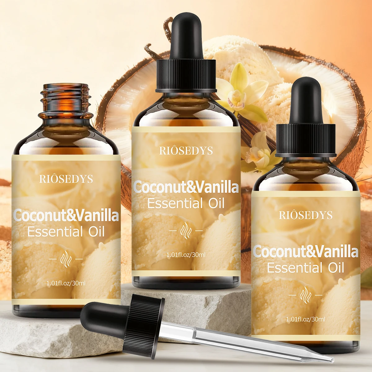 Hair Care Fragrance Essential Oil - Óleo essencial de COCO E BAUNILHA,