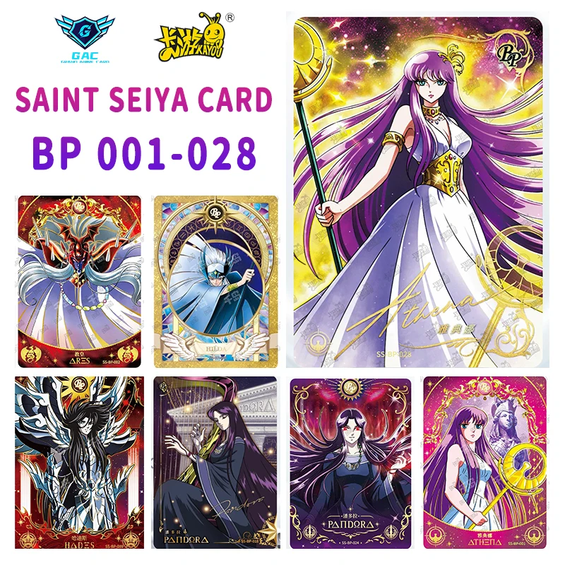 Kayou Genuine Saint Seiya Card BP Full Set Single Card Rare Athena Poseidon Anime Collection Card Toy Game Kids Christmas Gift