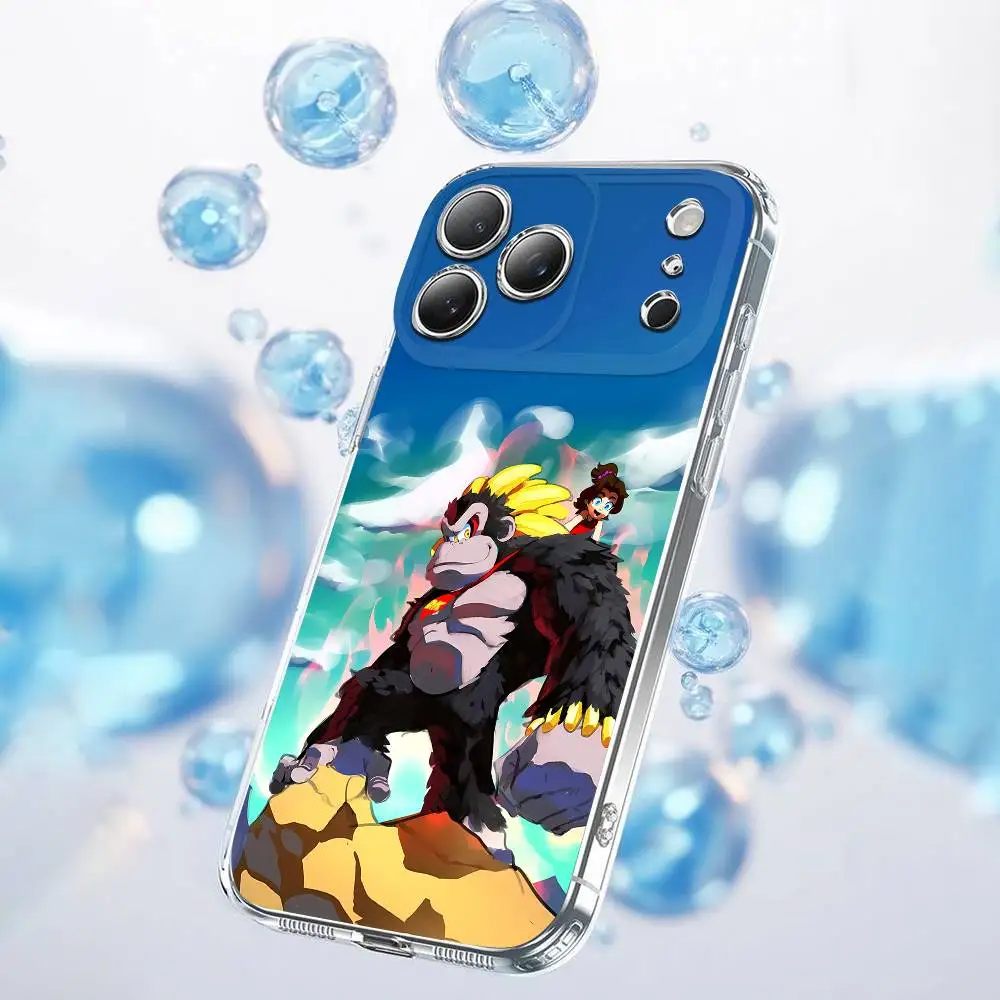 Etui na telefon D-Donkey Monkey Girl K-Kong do iPhone'a 17,16,15,14,13,12,11 Plus,Pro,Max,Plus,E,SE4,Air,Mini Transparent